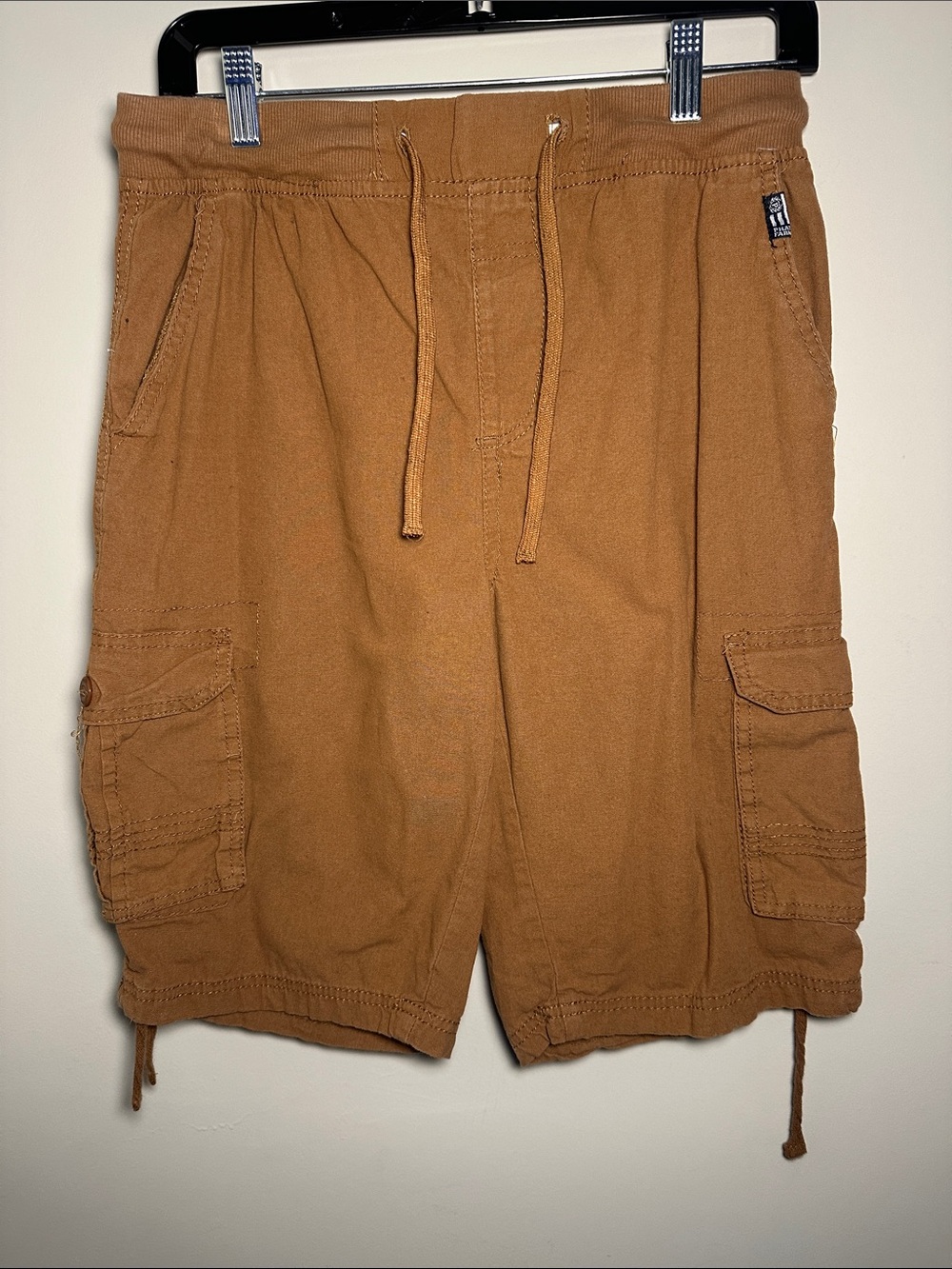 Phat Farm Men's Cargo dark tan Drawstring Shorts